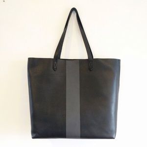 NWT Madewell Paintstripe Transport Leather Tote